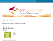 Tablet Screenshot of faithandwonder.com